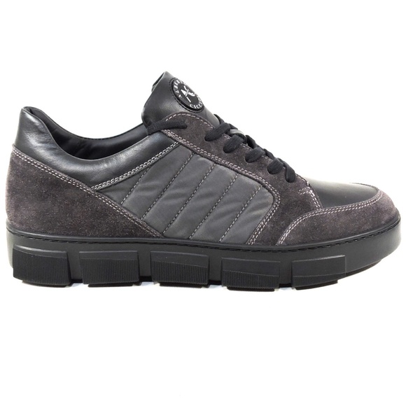 ALBERTO CICCIOLI ?? MEN\'S BLACK LEATHER COMFORT FASHION SNEAKERS main image 5